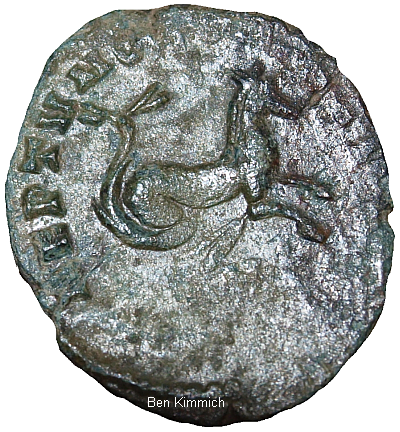 Seepferdchen auf rmischer Mnze des Gallienus